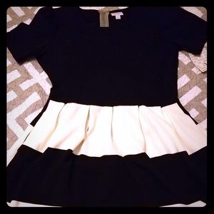 Lularoe Amelia dress. Black and white stripes